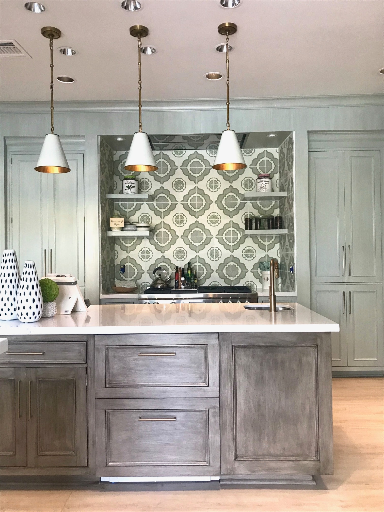 Cabinetry faux finishing project by Transfauxmation
