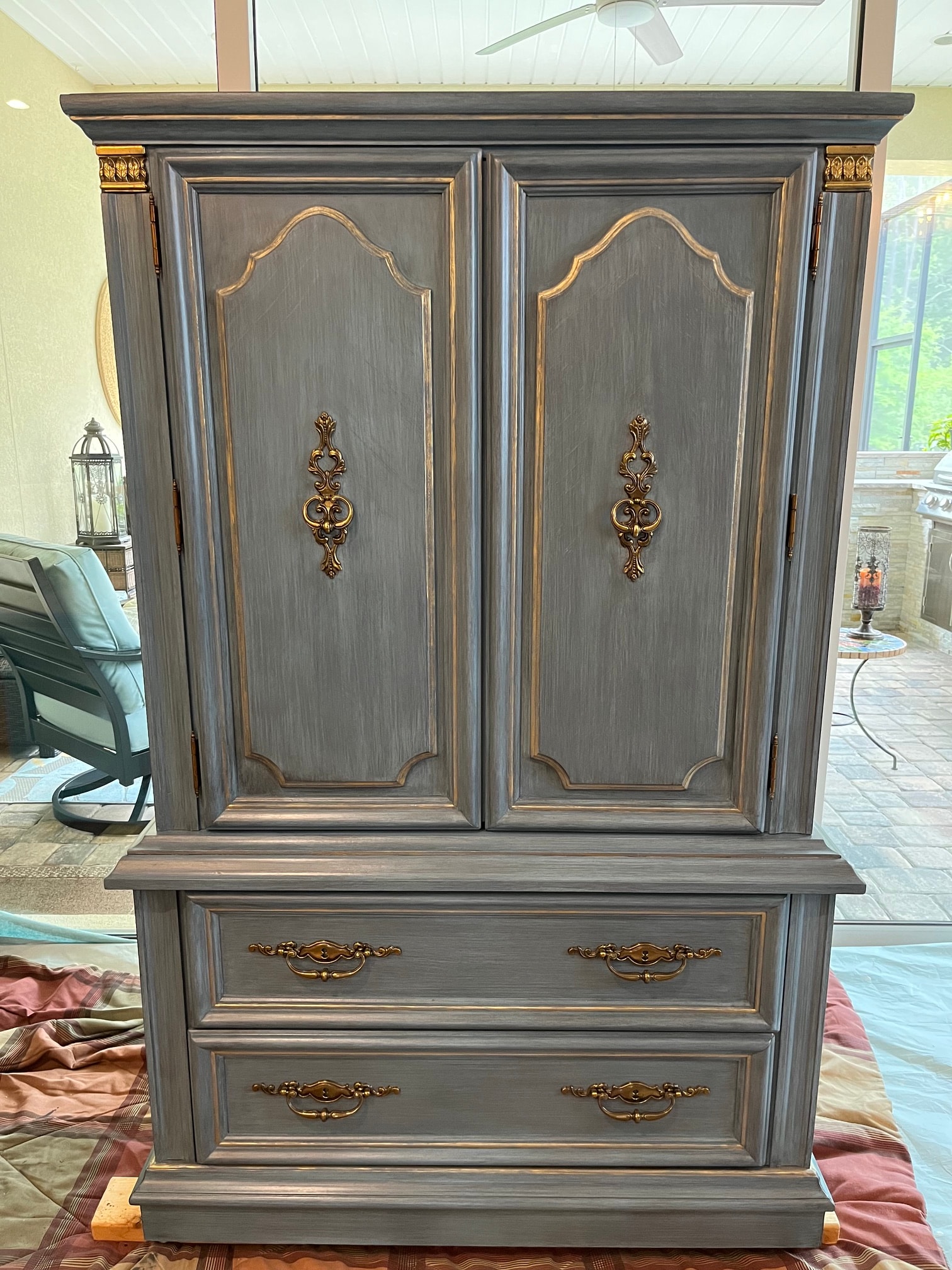 Furniture faux finishing project by Transfauxmation